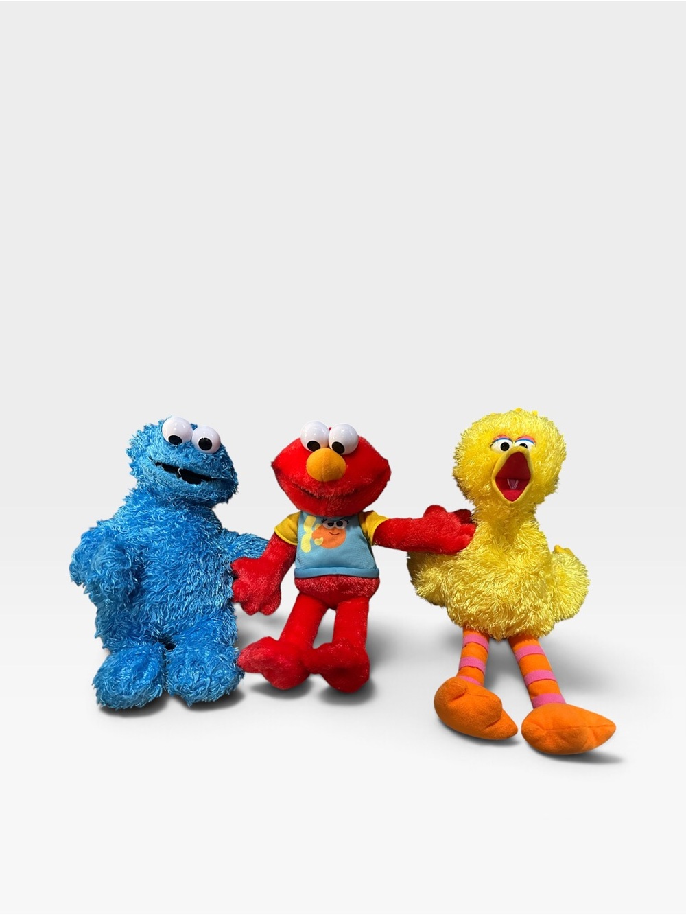 GUND Sesame Street Plush Lot (3) - Elmo, Cookie Monster & Big Bird